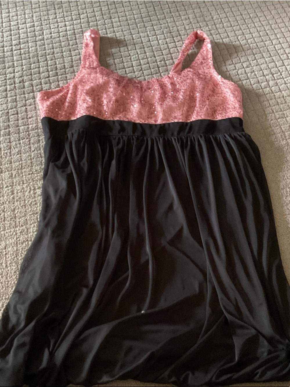 Maurices Pink Lace Top Black Sleepdress